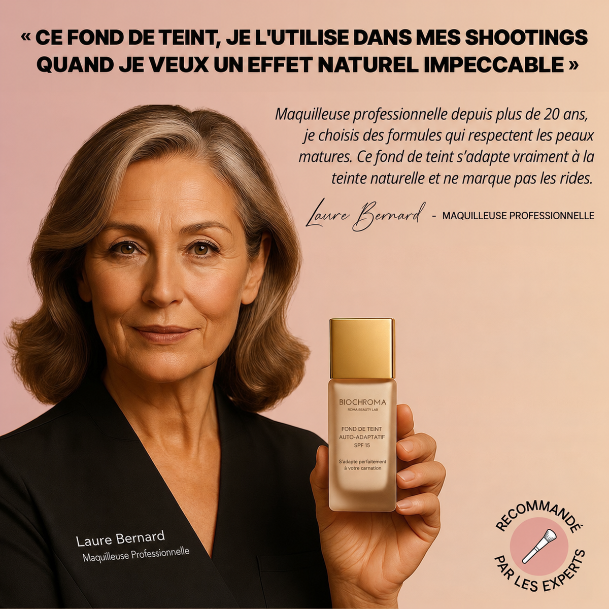 Fond de Teint Auto-Adaptatif SPF 15 | Pour Peaux Matures